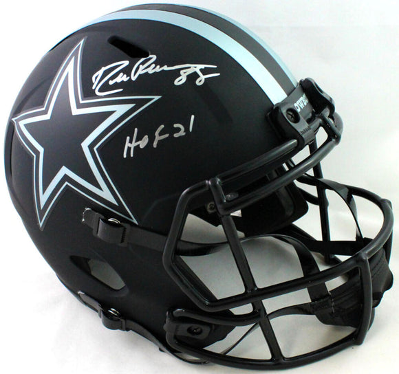 Drew Pearson Autographed Cowboys Eclipse Speed F/S Helmet w/ HOF- Beckett W *Sil