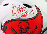 Warren Sapp Autographed Buccaneers F/S Lunar Speed Helmet w/HOF- Beckett W Hologram *Red Image 2
