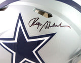 Roger Staubach Autographed Cowboys F/S Speed Authentic Helmet- Beckett W *Black