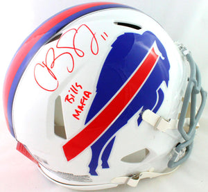 Cole Beasley Autographed Buf Bills Speed Authentic F/S Helmet BM- Beckett W *Red