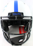 Peyton Manning Autographed Colts Lunar F/S Speed Authentic Helmet- Fanatics *Blue Image 3