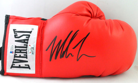 Mike Tyson Autographed Red Everlast Boxing Glove- Beckett Auth *Right Image 1