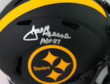 Joe Greene Autographed Steelers Eclipse Speed Mini Helmet w/ HOF -Beckett W *Sil