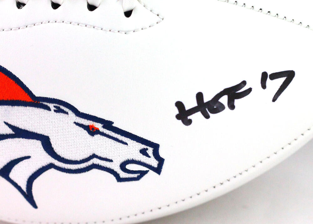 Terrell Davis Autographed Denver Broncos Logo Football w/ HOF