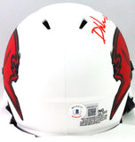 Devin White Autographed Tampa Bay Bucs Lunar Speed Mini Helmet- Beckett W *Red