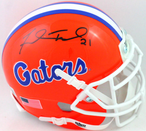 Fred Taylor Autographed Florida Gators Schutt Mini Helmet- Beckett W *Black