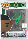 Giannis Antetokounmpo Signed Milwaukee Bucks Funko Pop Figurine #93-Beckett W *Green