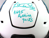 Fred Taylor Autographed Jaguars Lunar SpeedFlex FS Helmet Insc- Beckett W *White
