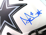 Dak Prescott Autographed Dallas Cowboys F/S Lunar Speed Helmet-Beckett W Hologram *Blue Image 2