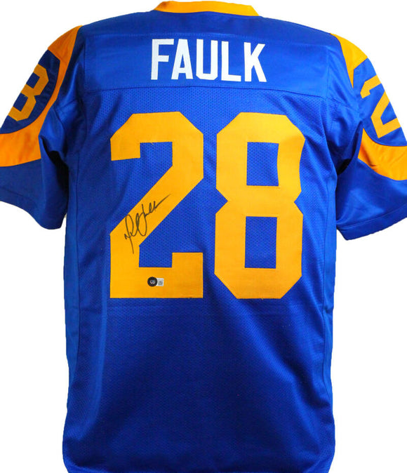 MARSHALL FAULK AUTOGRAPHED ST. LOUIS RAMS JERSEY