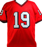 Hines Ward Autographed Red College Style Jersey- Beckett W *Black