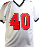 Mike Alstott Autographed White Pro Style Jersey - Beckett W  *Black *4 Image 3