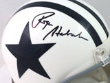 Roger Staubach Autographed Dallas Cowboys 2004 TB Mini Helmet- Beckett W *Black