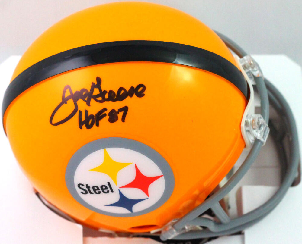 Joe Greene Signed Pittsburgh Steelers Riddell Yellow Throwback NFL