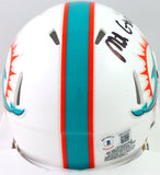Mike Gesicki Autographed Miami Dolphins Speed Mini Helmet- Beckett W *Black Image 3