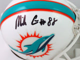 Mike Gesicki Autographed Miami Dolphins Mini Helmet- Beckett W *Black Image 2