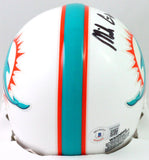 Mike Gesicki Autographed Miami Dolphins Mini Helmet- Beckett W *Black Image 3