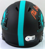 Mike Gesicki Signed Miami Dolphins Eclipse Speed Mini Helmet- Beckett W *Orange Image 3