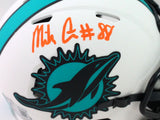 Mike Gesicki Signed Miami Dolphins Lunar Speed Mini Helmet- Beckett W *Orange Image 2