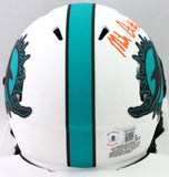 Mike Gesicki Signed Miami Dolphins Lunar Speed Mini Helmet- Beckett W *Orange Image 3