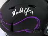 Randall Cunningham Autographed Vikings Eclipse Speed Mini Helmet- BA W Holo *Silver Image 2