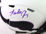 Randall Cunningham Autographed Vikings Lunar Speed Mini Helmet- BA W HOLO*Purple Image 2
