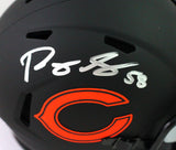 Roquan Smith Autographed Chicago Bears Eclipse Speed Mini Helmet- Beckett W*Sil Image 2