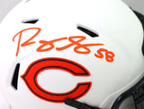 Roquan Smith Autographed Chicago Bears Lunar Speed Mini Helmet- Beckett W *Orange