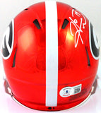 Hines Ward Autographed Georgia Bulldogs Chrome Mini Helmet- Beckett W *White