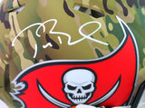 Tom Brady Autographed TB Buccaneers Authentic Camo F/S Helmet- Fanatics/LOA *White