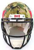 Tom Brady Autographed TB Buccaneers Authentic Camo F/S Helmet- Fanatics/LOA *White