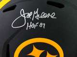 Joe Greene Autographed Steelers Eclipse Speed F/S Helmet w/ HOF-Beckett W*Silver