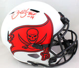 Derrick Brooks Autographed Buccaneers Lunar Speed FS Helmet w HOF- Beckett W*Red