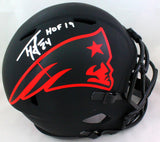 Ty Law Autographed NE Patriots Eclipse F/S Helmet w/ HOF- Beckett W *Silver