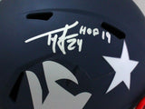 Ty Law Autographed New England Patriots AMP Speed F/S Helmet HOF- Beckett W *Sil