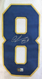 Chase Claypool Autographed White College Style Jersey- Beckett W *Silver