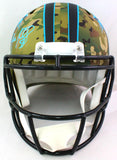 Luke Kuechly Autographed Carolina Panthers Camo F/S Helmet- Beckett W *Baby Blue