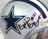 Ezekiel Elliott Autographed Dallas Cowboys Mini Helmet-Beckett W Hologram *Black Image 2