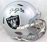 Josh Jacobs Autographed Las Vegas Raiders F/S Speed Helmet- Beckett W *Black