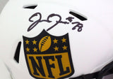Josh Jacobs Autographed NFL Shield Lunar Mini Helmet- Beckett W *Black