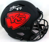 Travis Kelce Autographed KC Chiefs Eclipse Speed F/S Helmet- Beckett W *Silver