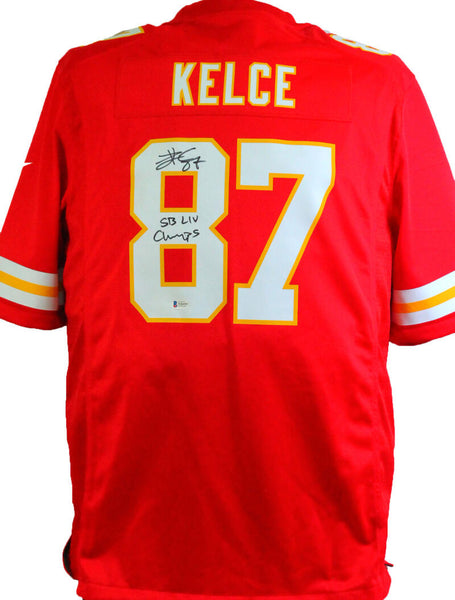 Travis Kelce Autographed Kansas City Chiefs White Nike Game Jersey- Be –  The Jersey Source