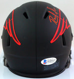 Randy Moss Autographed NE Patriots Eclipse Speed Mini Helmet- Beckett W *Red