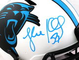 Luke Kuechly Autographed Panthers Authentic Lunar FS Helmet- Beckett W*Baby Blue