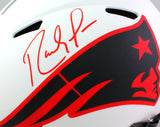 Randy Moss Autographed Patriots Lunar Speed Authentic F/S Helmet- Beckett W *Red