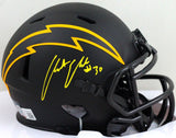 Austin Ekeler Autographed LA Chargers Eclipse Mini Helmet-Beckett W *Yellow