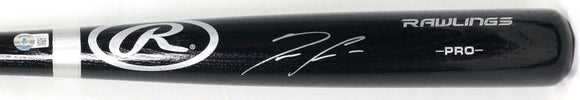 Ronald Acuna Autographed Pro Baseball Black Bat - Beckett W *Silver