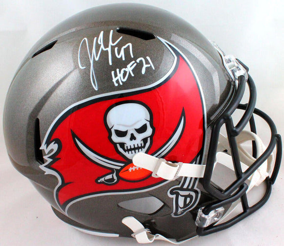 John Lynch Autographed Tampa Bay Bucs F/S Speed Helmet W/ HOF- Beckett W *White