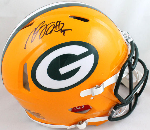 Davante Adams Autographed GB Packers Authentic Speed F/S Helmet-BAW Hologram *Black Image 1