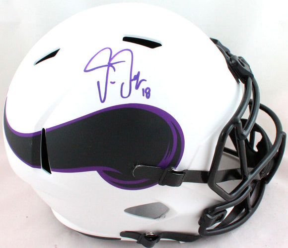 Justin Jefferson Signed Minnesota Vikings Lunar F/S Helmet- Beckett W – The  Jersey Source